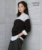 【アイシービー/iCB】の【WEB限定カラーあり・洗える】コットンポリエステルスムース ニットプルオーバー トープ×ブラック系[WEB限定]|ID: prp329100004308291 ipo3291000000031975621
