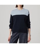 【アイシービー/iCB】の【WEB限定カラーあり・洗える】コットンポリエステルスムース ニットプルオーバー サックスブルー×ネイビー系[WEB限定]|ID: prp329100004308291 ipo3291000000036112832