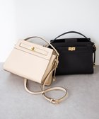 【組曲/KUMIKYOKU】のベルトデザインスクエアショルダーバッグ アイボリー系|ID: prp329100004308305 ipo3291000000036379353