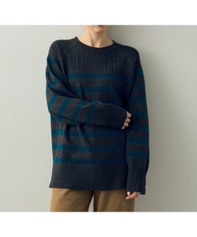 【イェッカ ヴェッカ/YECCA VECCA】 ケーブル×ボーダーニット人気、トレンドファッション・服の通販 founy(ファニー) ファッション Fashion レディースファッション WOMEN トップス・カットソー Tops/Tshirt ニット Knit Tops NEW・新作・新着・新入荷 New Arrivals A/W・秋冬 Aw・Autumn/Winter・Fw・Fall-Winter セーター Sweater トレンド Trend パターン Pattern ボーダー Border ポケット Pocket ミドル Middle |ID:prp329100004308388