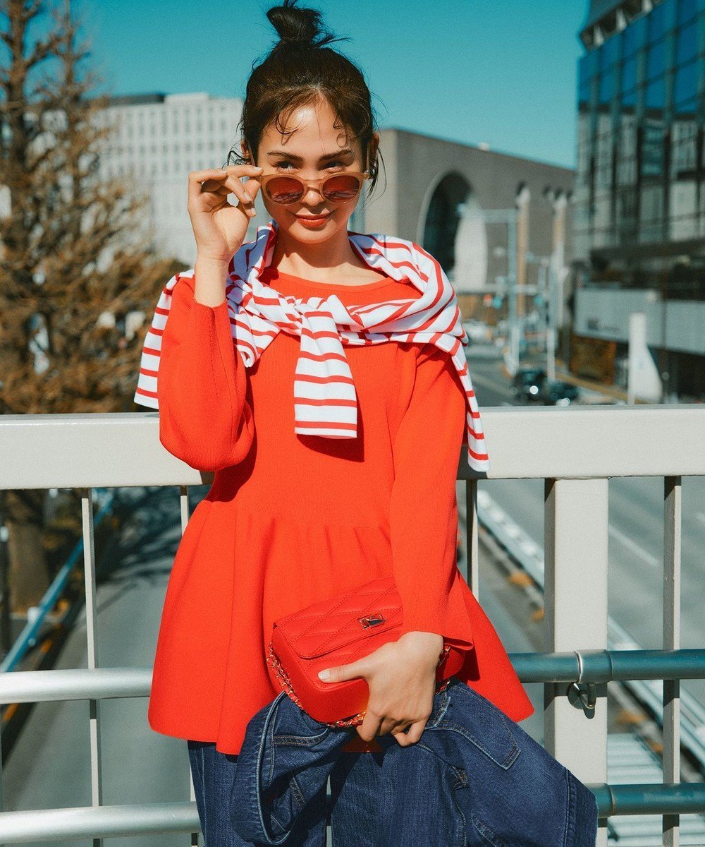 【エニィ スィス/any SiS】の【洗える】スポンディッシュペプラム ニット 人気、トレンドファッション・服の通販 founy(ファニー) 　ファッション　Fashion　レディースファッション　WOMEN　トップス・カットソー　Tops/Tshirt　ニット　Knit Tops　おすすめ　Recommend　カラフル　Colorful　ストレッチ　Stretch　セーター　Sweater　フェミニン　Feminine　ペプラム　Peplum　ボーダー　Border　エレガント 上品　Elegant　洗える　Washable　A/W・秋冬　Aw・Autumn/Winter・Fw・Fall-Winter　 other-1|ID: prp329100004309862 ipo3291000000031990062