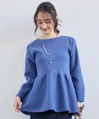 【エニィ スィス/any SiS】の【洗える】スポンディッシュペプラム ニット ブルー|ID: prp329100004309862 ipo3291000000033605750