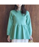 【エニィ スィス/any SiS】の【洗える】スポンディッシュペプラム ニット グリーン|ID: prp329100004309862 ipo3291000000033605752