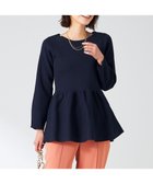 【エニィ スィス/any SiS】の【洗える】スポンディッシュペプラム ニット ネイビー|ID: prp329100004309862 ipo3291000000033605753