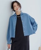 【23区/NIJYUSANKU】の【Oggi3月号掲載/洗える】ライトダンガリー クロップド ボリュームスリーブ シャツ ライトインディゴ|ID: prp329100004311693 ipo3291000000035376949
