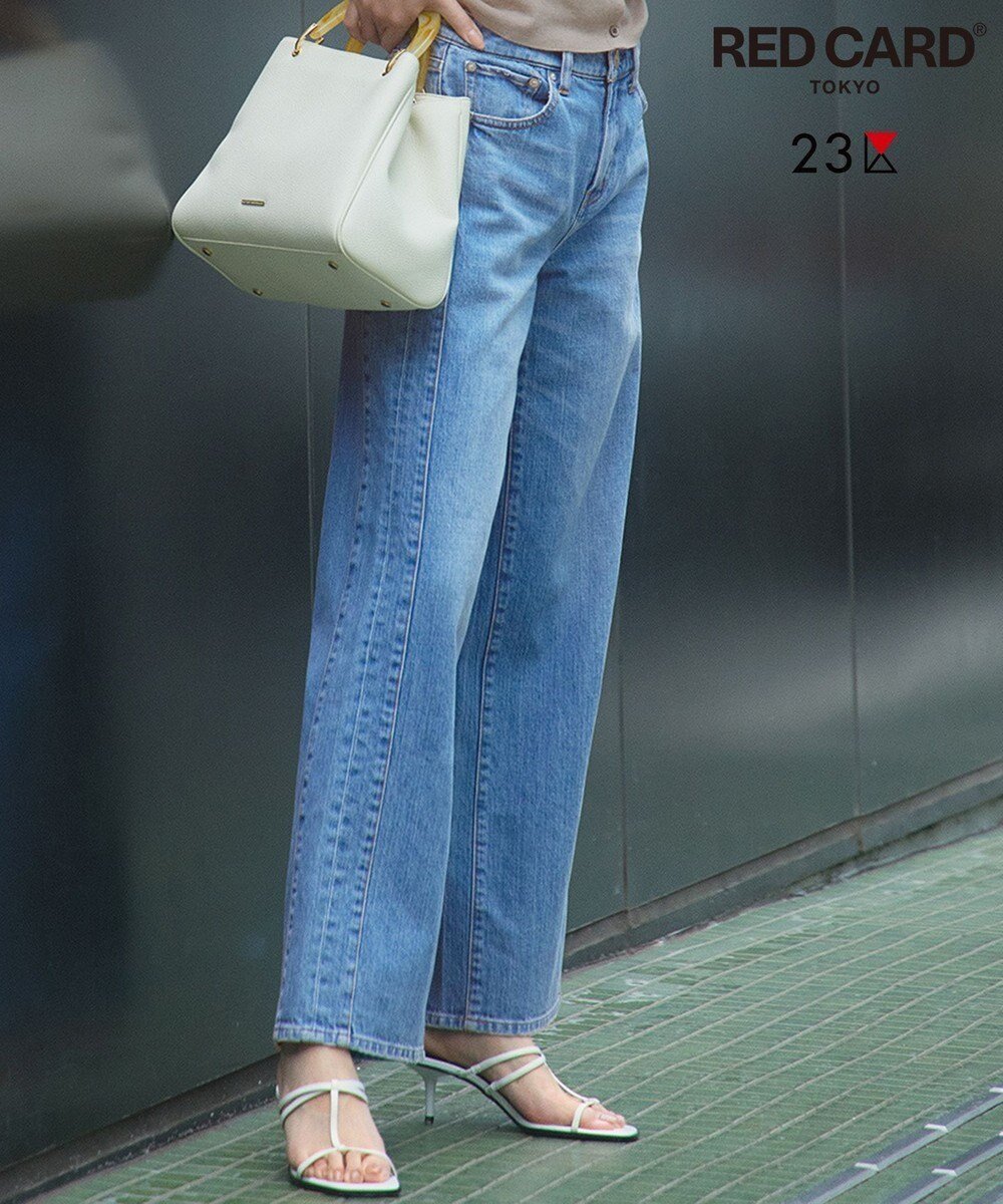 【23区/NIJYUSANKU】の【RED CARD TOKYO×23区/VERY3月号掲載】デニム ライン ワイドパンツ 人気、トレンドファッション・服の通販 founy(ファニー) 　雑誌掲載アイテム　Magazine Picks & Fashion Features　ファッション雑誌　Fashion Magazines　ヴェリィ　VERY　ファッション　Fashion　レディースファッション　Fashion for Women　パンツ　Pants & Trousers　デニムパンツ・ジーンズ・美脚デニム　Denim Jeans & Pants　インディゴ　Indigo Denim　ウォッシュ　Washed Finish　ヴィンテージ　Vintage Style　クラシック　Classic, Timeless Style　3月号　March Issue　ショート　Short, Short Length　シンプル　Simple, Minimal　ジャケット　Jacket, Outerwear　ストレッチ　Stretch, Stretchy Fabric　雑誌　Magazine, Fashion Magazine　デニム　Denim, Jeans Material　パターン　Pattern, Design Print　プレミアム　Premium, High-End　ベーシック　Basic, Essential　モダン　Modern, Contemporary　リアル　Real, Realistic　ワイド　Wide, Wide Fit　A/W・秋冬　Autumn/Winter　S/S・春夏　SS, Spring/Summer, Warm Season　夏　Summer　2025年　2025　2025春夏・S/S　Spring/Summer 2025 SS25　 other-1|ID: prp329100004311695 ipo3291000000032289539