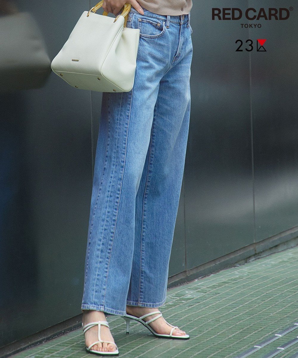 【23区/NIJYUSANKU】の【RED CARD TOKYO×23区/VERY3月号掲載】デニム ライン ワイドパンツ 人気、トレンドファッション・服の通販 founy(ファニー) 　雑誌掲載アイテム　Magazine Picks & Fashion Features　ファッション雑誌　Fashion Magazines　ヴェリィ　VERY　ファッション　Fashion　レディースファッション　Fashion for Women　パンツ　Pants & Trousers　デニムパンツ・ジーンズ・美脚デニム　Denim Jeans & Pants　インディゴ　Indigo Denim　ウォッシュ　Washed Finish　ヴィンテージ　Vintage Style　クラシック　Classic, Timeless Style　3月号　March Issue　ショート　Short, Short Length　シンプル　Simple, Minimal　ジャケット　Jacket, Outerwear　ストレッチ　Stretch, Stretchy Fabric　雑誌　Magazine, Fashion Magazine　デニム　Denim, Jeans Material　パターン　Pattern, Design Print　プレミアム　Premium, High-End　ベーシック　Basic, Essential　モダン　Modern, Contemporary　リアル　Real, Realistic　ワイド　Wide, Wide Fit　A/W・秋冬　Autumn/Winter　S/S・春夏　SS, Spring/Summer, Warm Season　夏　Summer　2025年　2025　2025春夏・S/S　Spring/Summer 2025 SS25　 other-1|ID: prp329100004311695 ipo3291000000036380251
