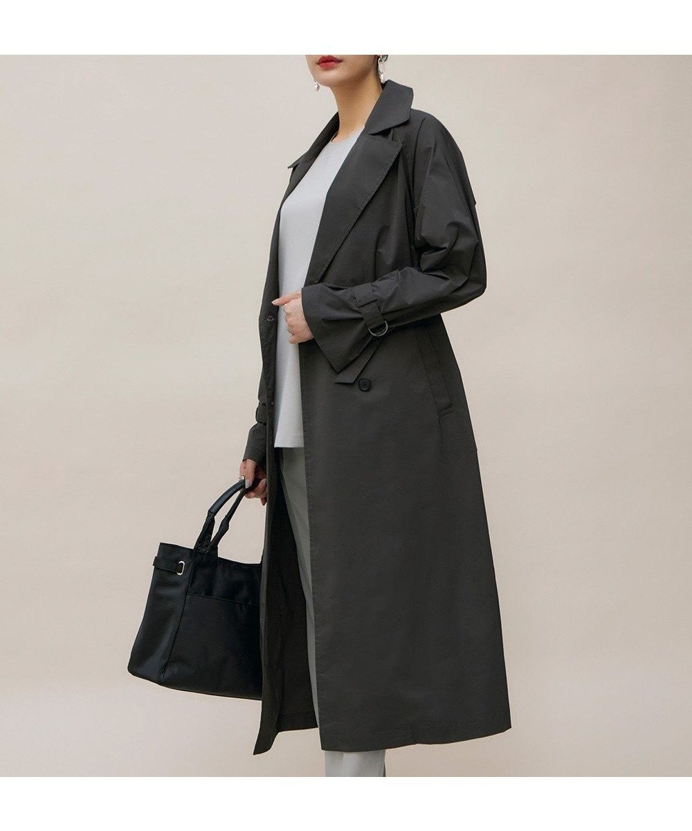【アイシービー/iCB】の【撥水加工】メモリーストレッチタフタ トレンチコート インテリア・キッズ・メンズ・レディースファッション・服の通販 founy(ファニー) 　ファッション　Fashion　レディースファッション　Fashion for Women　アウター　Coat / Outerwear Collection　コート・ロングコート・ピーコート　Long Coats, Peacoats & More　レディースジャケット・軽アウター　Jackets　トレンチコート / 春秋の定番アウター　Trench Coats　春　Spring　シンプル　Simple, Minimal　ジャケット　Jacket, Outerwear　ストレッチ　Stretch, Stretchy Fabric　タフタ　Taffeta, Structured Fabric　トレンチ　Trench, Trench Coat　バランス　Balance, Style Balance　パーカー　Hoodie, Parka　ブラウジング　Blouson Silhouette, Cinched Waist　S/S・春夏　SS, Spring/Summer, Warm Season　おすすめ　Recommended / Our Picks　夏　Summer　2025年　2025　2025春夏・S/S　Spring/Summer 2025 SS25　チャコール系|ID: prp329100004311708 ipo3291000000035723778