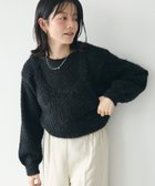 【クラフトスタンダードブティック/CRAFT STANDARD BOUTIQUE】の洗える/ビスチェ付きシャギーニットプルオーバー Black|ID:prp329100004311714