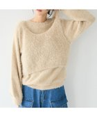 【クラフトスタンダードブティック/CRAFT STANDARD BOUTIQUE】の洗える/ビスチェ付きシャギーニットプルオーバー Beige|ID:prp329100004311714