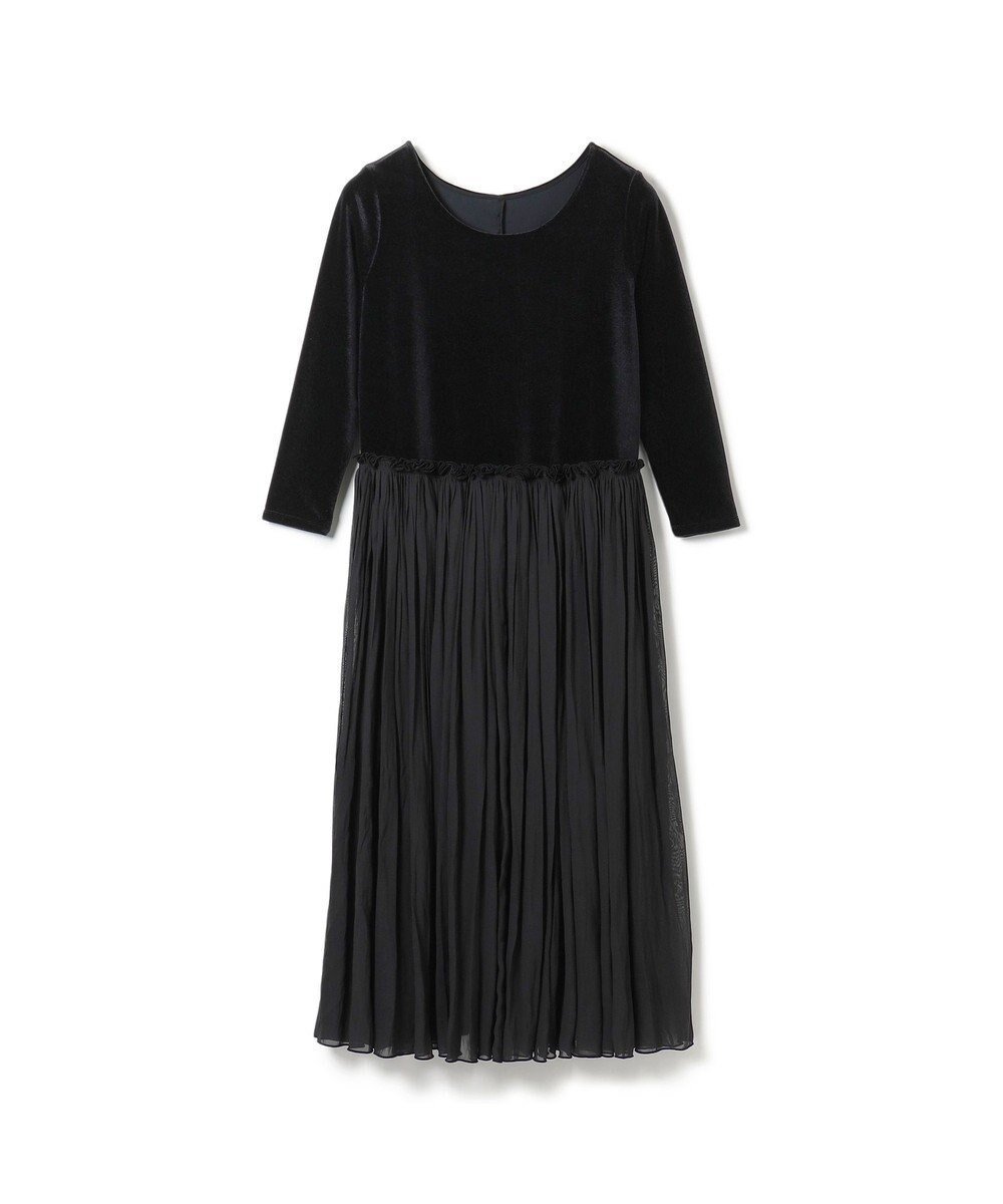 【チャコット/Chacott】のvelour combi dress インテリア・キッズ・メンズ・レディースファッション・服の通販 founy(ファニー) 　ファッション　Fashion　レディースファッション　WOMEN　ワンピース　Dress　ドレス　Party Dresses　NEW・新作・新着・新入荷　New Arrivals　ベロア　Velor　エレガント 上品　Elegant　ブラック(ロベット)|ID: prp329100004311719 ipo3291000000029895566