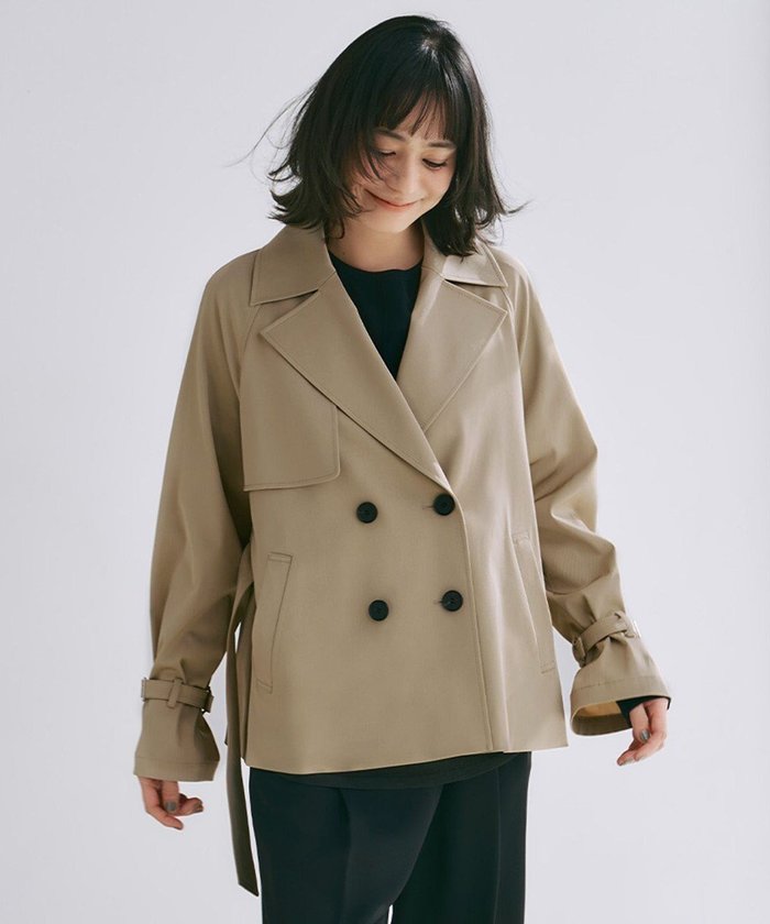 【アイシービー/iCB】のトリアセコットンギャバジン ショートトレンチコート インテリア・キッズ・メンズ・レディースファッション・服の通販 founy(ファニー) https://founy.com/ ファッション Fashion レディースファッション Ladies' Fashion Online アウター Coat Outerwear コート Coats ジャケット Jackets トレンチコート Trench Coats 春 Spring ショート Short ジャケット Jacket ストレッチ Stretch スリーブ Sleeve トレンチ Trench バランス Balance S/S・春夏 Ss・Spring/Summer 夏 Summer エレガント 上品 Elegant 2025年 2025 2025春夏・S/S Ss,Spring/Summer,2025 |ID: prp329100004313286 ipo3291000000032685776