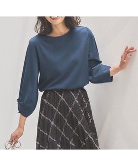 【エニィファム/any FAM】 【洗濯機可】タックスリーブ プルオーバー人気、トレンドファッション・服の通販 founy(ファニー) ファッション Fashion レディースファッション WOMEN トップス・カットソー Tops/Tshirt シャツ/ブラウス Shirts/Blouses ロング / Tシャツ T-Shirts プルオーバー Pullover カットソー Cut and Sewn A/W・秋冬 Aw・Autumn/Winter・Fw・Fall-Winter カットソー Cut And Sew ストレッチ Stretch スラックス Slacks スリーブ Sleeve ダブル Double フェイス Face ボトム Bottom エレガント 上品 Elegant 再入荷 Restock/Back In Stock/Re Arrival 夏 Summer 定番 Standard |ID:prp329100004313346