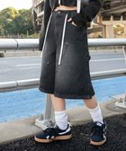 【ウィゴー/WEGO】のウエストドロストダブルニーバギーハーフパンツ ブラック|ID: prp329100004313438 ipo3291000000029911283