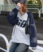 【ウィゴー/WEGO】のスターナンバリングプルオーバー ネイビー|ID: prp329100004313446 ipo3291000000029911309