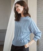 【23区/NIJYUSANKU】の【SLOW/一部店舗限定】ハイバルコットンブレンド ニット 人気、トレンドファッション・服の通販 founy(ファニー) ファッション Fashion レディースファッション WOMEN トップス・カットソー Tops/Tshirt ニット Knit Tops アクリル Acrylic 春 Spring 秋 Autumn/Fall カットソー Cut And Sew カーディガン Cardigan セーター Sweater A/W・秋冬 Aw・Autumn/Winter・Fw・Fall-Winter 再入荷 Restock/Back In Stock/Re Arrival 2023年 2023 2023-2024秋冬・A/W Aw/Autumn/Winter//Fw/Fall-Winter/2023-2024 thumbnail スカイブルー系|ID: prp329100004313509 ipo3291000000029911728