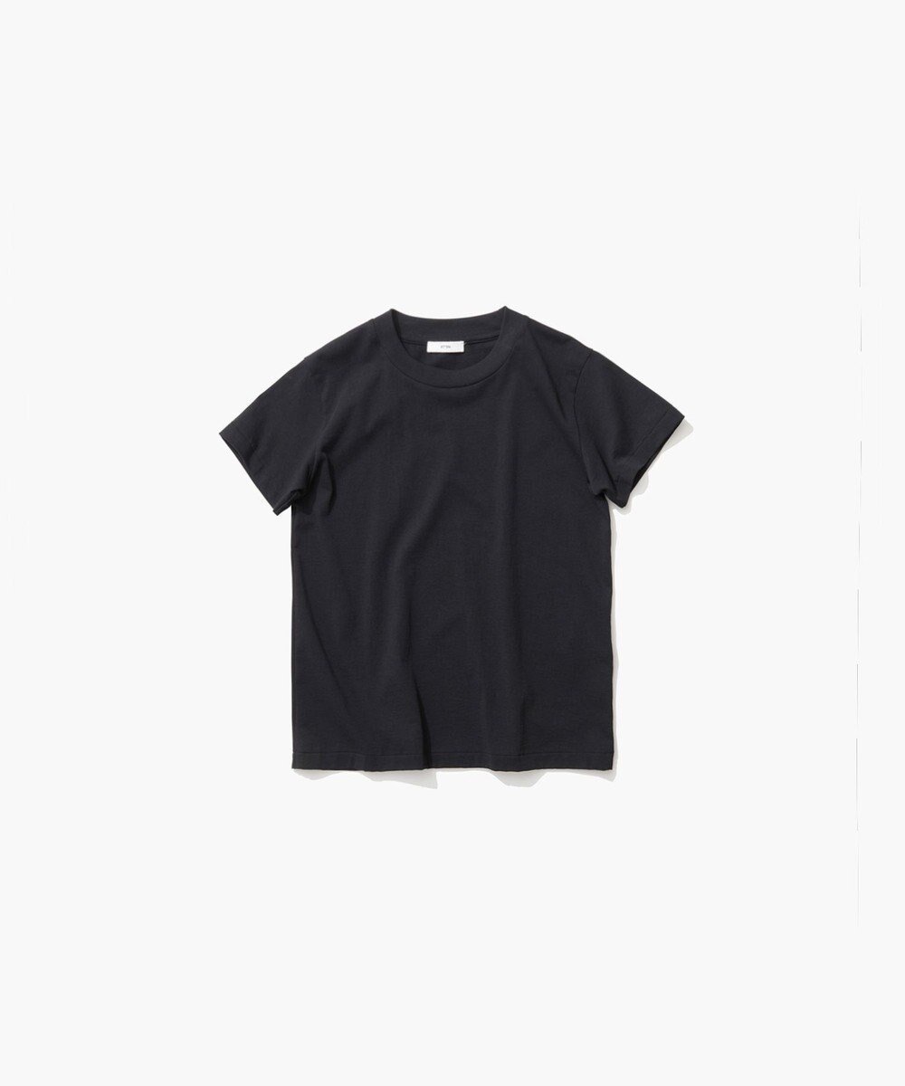 【エイトン/ATON】のDRY COTTON JERSEY クルーネックTシャツ インテリア・キッズ・メンズ・レディースファッション・服の通販 founy(ファニー) 　ファッション　Fashion　レディースファッション　WOMEN　トップス・カットソー　Tops/Tshirt　シャツ/ブラウス　Shirts/Blouses　ロング / Tシャツ　T-Shirts　カットソー　Cut and Sewn　NEW・新作・新着・新入荷　New Arrivals　A/W・秋冬　Aw・Autumn/Winter・Fw・Fall-Winter　S/S・春夏　Ss・Spring/Summer　カットソー　Cut And Sew　コンパクト　Compact　ジャージ　Jersey　スリーブ　Sleeve　ロング　Long　吸水　Water Absorption　夏　Summer　BLACK|ID: prp329100004314568 ipo3291000000029921790