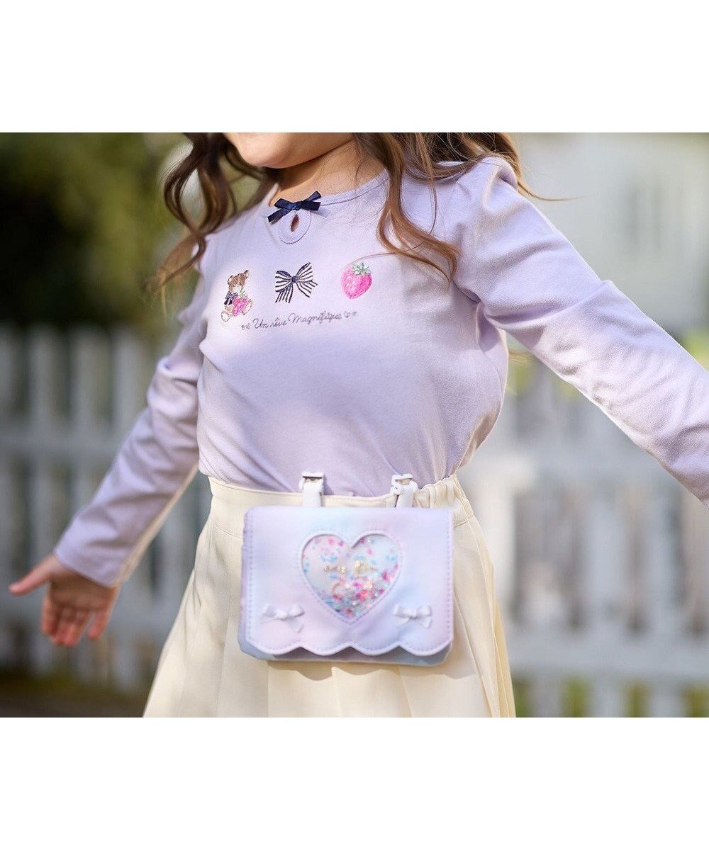 【エニファム/any FAM / KIDS】のリボン×ハート移動ポケット インテリア・キッズ・メンズ・レディースファッション・服の通販 founy(ファニー) 　ファッション　Fashion　キッズファッション　KIDS　おすすめ　Recommend　ガーリー　Girly　ハンカチ　Handkerchief　ポケット　Pocket　ポーチ　Pouch　リップ　Lip　リボン　Ribbon　リュック　Ruck Sack　オーロラ|ID: prp329100004316948 ipo3291000000030306763