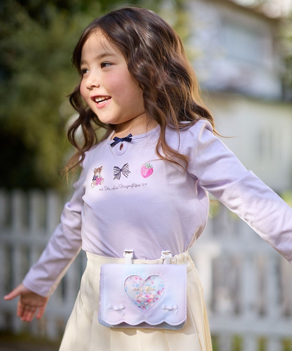 【エニィ/ANY / KIDS】のリボン×ハート移動ポケット インテリア・キッズ・メンズ・レディースファッション・服の通販 founy(ファニー) ファッション Fashion キッズファッション Fashion for Kids おすすめ Recommended / Our Picks ガーリー Girly, Feminine Style ハンカチ Handkerchief, Hanky ポケット Pocket, Pocket Detail ポーチ Pouch, Small Case リップ Lip, Lip Motif リボン Ribbon, Bow リュック Backpack, Rucksack オーロラ|ID: prp329100004316948 ipo3291000000034309530