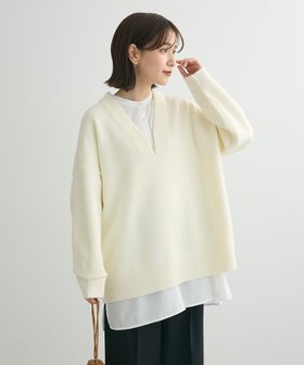 【グリーンパークス/Green Parks】の・Petit Fleur 深Vネックニットチュニック 人気、トレンドファッション・服の通販 founy(ファニー) ファッション Fashion レディースファッション WOMEN ワンピース Dress チュニック Tunic S/S・春夏 Ss・Spring/Summer おすすめ Recommend インナー Inner カットソー Cut And Sew ショルダー Shoulder チュニック Tunic ドロップ Drop フォルム Form ボトム Bottom ポケット Pocket リラックス Relax 夏 Summer 春 Spring |ID:prp329100004318552