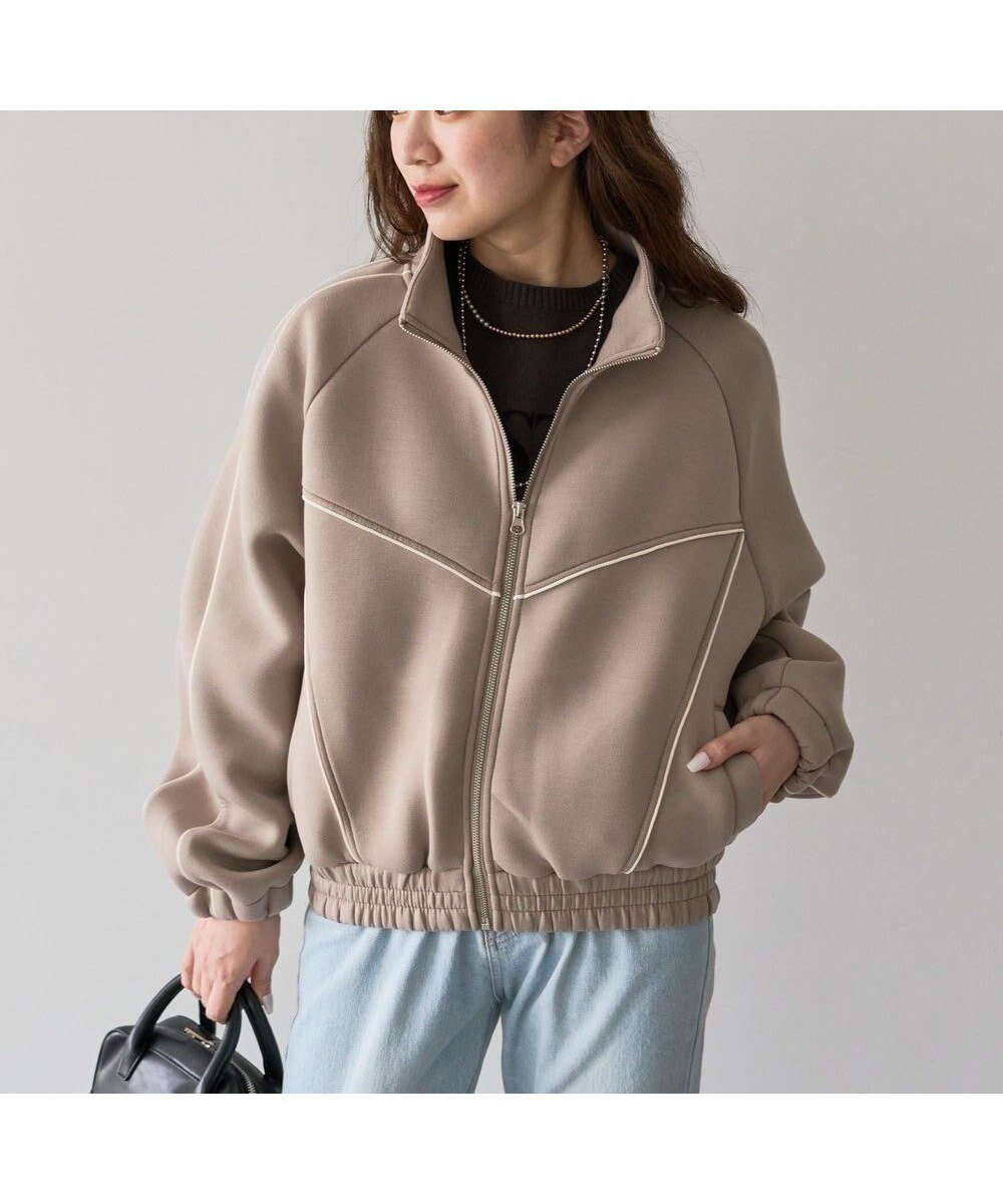 【グリーンパークス/Green Parks】の・SUGAR SPOON ライントラックジャケット インテリア・キッズ・メンズ・レディースファッション・服の通販 founy(ファニー) 　ファッション　Fashion　レディースファッション　Fashion for Women　アウター　Coat / Outerwear Collection　レディースジャケット・軽アウター　Jackets　おすすめ　Recommended / Our Picks　ショルダー　Shoulder, Shoulder Strap　ジャケット　Jacket, Outerwear　スウェット / スエット　Sweatshirt, Sweatwear　スポーティ　Sporty, Casual Athletic　フェミニン　Feminine, Girly　フロント　Front, Front Design　ポケット　Pocket, Pocket Detail　エレガント 上品　Elegant　夏　Summer　春　Spring　S/S・春夏　SS, Spring/Summer, Warm Season　Mocha|ID: prp329100004318557 ipo3291000000032378983