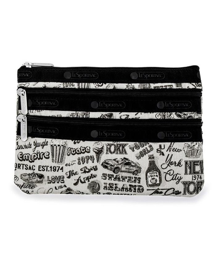 【レスポートサック/LeSportsac】の3ZIP COSMETIC/エヌワイシーアイコニックグラフィックス インテリア・キッズ・メンズ・レディースファッション・服の通販 founy(ファニー) https://founy.com/ ファッション Fashion レディースファッション WOMEN 財布 Wallets ポーチ Pouches NEW・新作・新着・新入荷 New Arrivals スリム Slim ニューヨーク New York フラット Flat ポケット Pocket ポーチ Pouch モチーフ Motif モノトーン Monotone 旅行 Travel 財布 Wallet |ID: prp329100004318564 ipo3291000000029957800