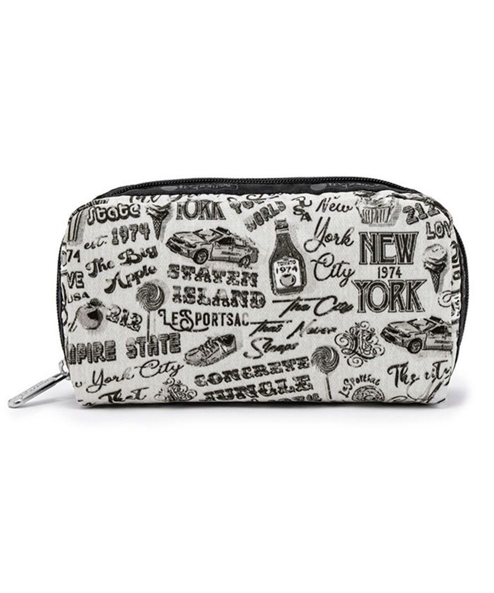 【レスポートサック/LeSportsac】のRECTANGULAR COSMETIC/エヌワイシーアイコニックグラフィックス 人気、トレンドファッション・服の通販 founy(ファニー) 　ファッション　Fashion　レディースファッション　WOMEN　財布　Wallets　ポーチ　Pouches　スクエア　Square　ニューヨーク　New York　ポケット　Pocket　ポーチ　Pouch　モチーフ　Motif　モノトーン　Monotone　財布　Wallet　 other-1|ID: prp329100004318568 ipo3291000000029957808