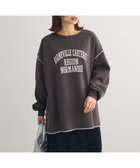 【グリーンパークス/Green Parks】の裏起毛配色ステッチロゴチュニック Dark Gray|ID: prp329100004319238 ipo3291000000031761736