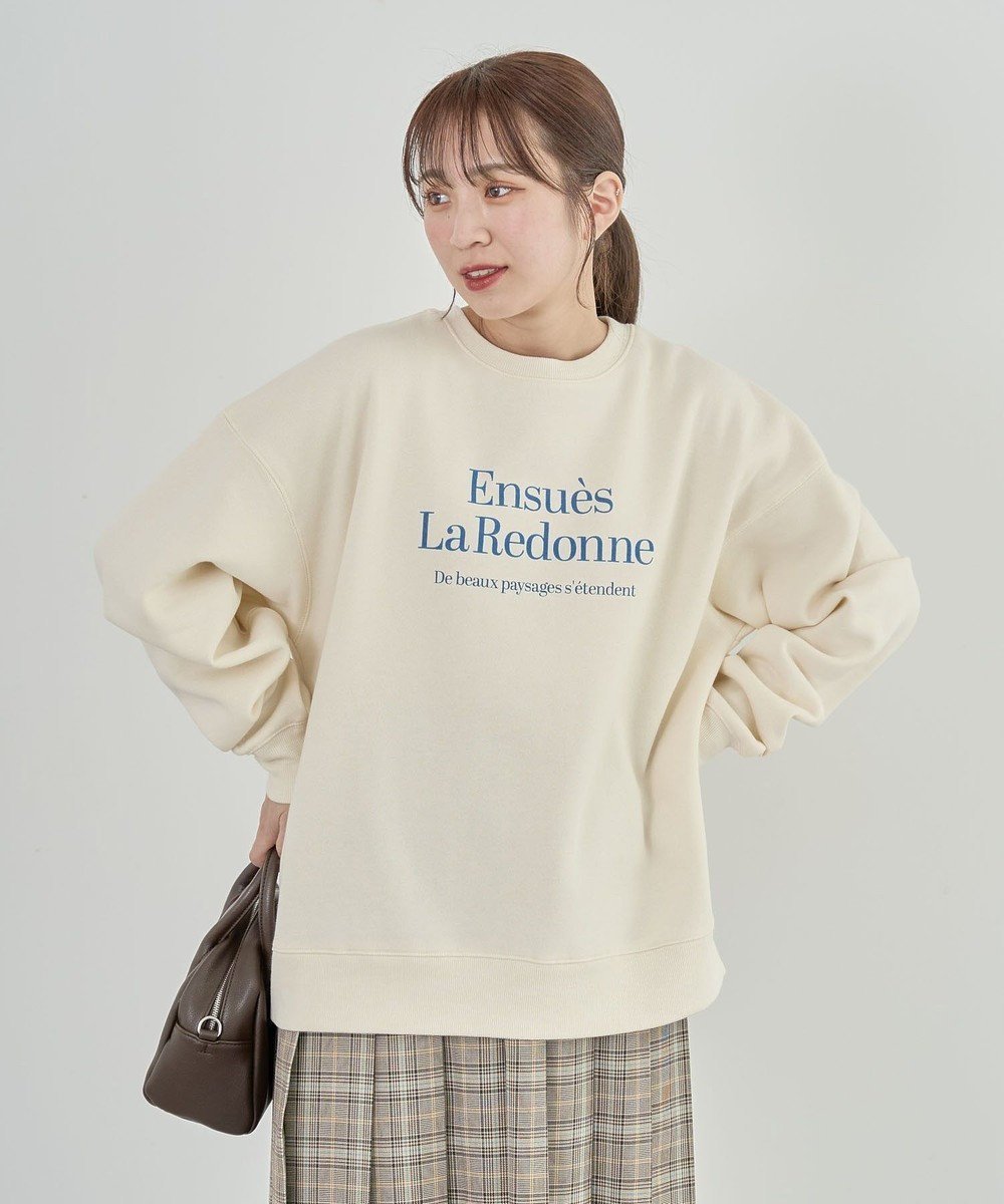 【グリーンパークス/Green Parks】の裏起毛アソートロゴプルオーバー インテリア・キッズ・メンズ・レディースファッション・服の通販 founy(ファニー) 　ファッション　Fashion　レディースファッション　Fashion for Women　トップス・カットソー　Cut & Sew Tops　レディースパーカー・カジュアルフーディー　Casual Hoodies & Sweatshirts　カジュアルプルオーバー・ニットトップス　Pullovers & Knit Tops / Casual Pullovers　スウェット・クルーネックトップス　Sweatshirts & Crewnecks / Relaxed Fit Sweat Tops　シンプル　Simple, Minimal　スウェット / スエット　Sweatshirt, Sweatwear　プリント　Print, Printed Pattern　ポケット　Pocket, Pocket Detail　A/W・秋冬　Autumn/Winter　Ecru|ID: prp329100004319239 ipo3291000000032503259