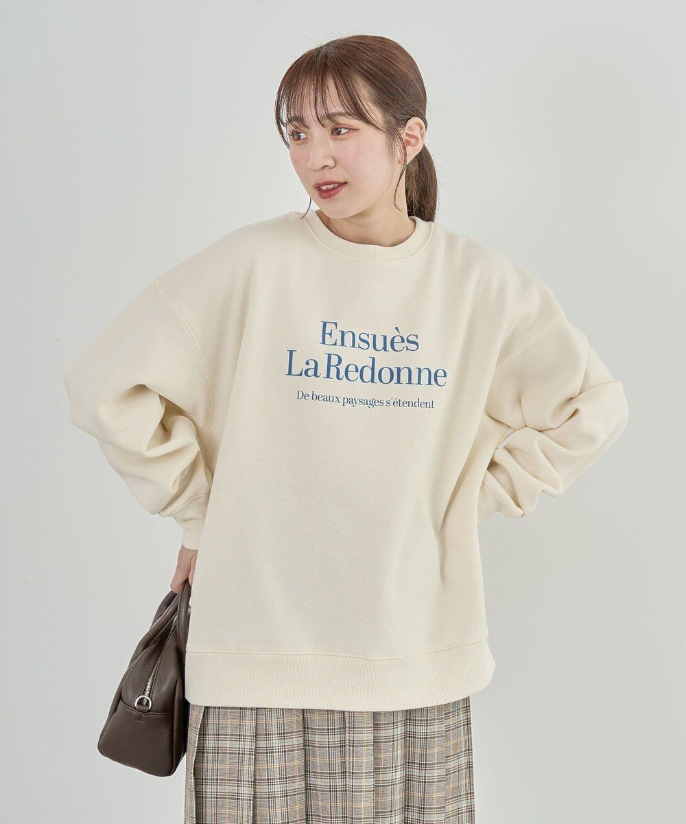 【グリーンパークス/Green Parks】の裏起毛アソートロゴプルオーバー インテリア・キッズ・メンズ・レディースファッション・服の通販 founy(ファニー) 　ファッション　Fashion　レディースファッション　Fashion for Women　トップス・カットソー　Cut & Sew Tops　レディースパーカー・カジュアルフーディー　Casual Hoodies & Sweatshirts　カジュアルプルオーバー・ニットトップス　Pullovers & Knit Tops / Casual Pullovers　スウェット・クルーネックトップス　Sweatshirts & Crewnecks / Relaxed Fit Sweat Tops　シンプル　Simple, Minimal　スウェット / スエット　Sweatshirt, Sweatwear　プリント　Print, Printed Pattern　ポケット　Pocket, Pocket Detail　A/W・秋冬　Autumn/Winter　Ecru|ID: prp329100004319239 ipo3291000000033384843