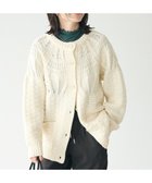 【クラフトスタンダードブティック/CRAFT STANDARD BOUTIQUE】のざっくり柄Mixケーブルニットカーディガン Ivory|ID: prp329100004319398 ipo3291000000029964071