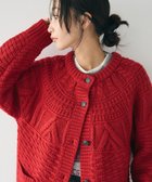 【クラフトスタンダードブティック/CRAFT STANDARD BOUTIQUE】のざっくり柄Mixケーブルニットカーディガン Red|ID: prp329100004319398 ipo3291000000029964073