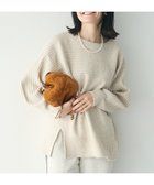 【クラフトスタンダードブティック/CRAFT STANDARD BOUTIQUE】の編み違い斜めスリットニットチュニック Ivory|ID:prp329100004319402