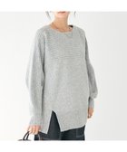 【クラフトスタンダードブティック/CRAFT STANDARD BOUTIQUE】の編み違い斜めスリットニットチュニック Light Gray Mixture|ID:prp329100004319402