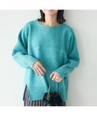 【クラフトスタンダードブティック/CRAFT STANDARD BOUTIQUE】の編み違い斜めスリットニットチュニック Blue|ID:prp329100004319402