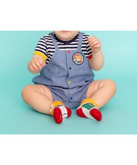 【ミキハウスホットビスケッツ/MIKI HOUSE HOT BISCUITS / KIDS】 【70-80cm】 ボーダー オーバーオール風 ショートオール人気、トレンドファッション・服の通販 founy(ファニー) ファッション Fashion キッズファッション KIDS A/W・秋冬 Aw・Autumn/Winter・Fw・Fall-Winter S/S・春夏 Ss・Spring/Summer おすすめ Recommend カラフル Colorful ギフト プレゼント Gift Present ショート Short ダンガリー Dungarees ベビー Baby ボーダー Border 人気 Popularity 再入荷 Restock/Back In Stock/Re Arrival 半袖 Short Sleeve 夏 Summer |ID:prp329100004320398