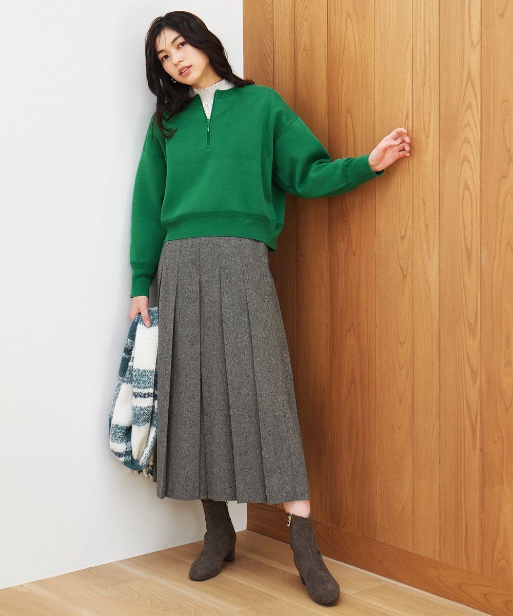 【エニィファム/any FAM】の【手洗い可/ウエストゴム】タックワイドパンツ 人気、トレンドファッション・服の通販 founy(ファニー) 　ファッション　Fashion　レディースファッション　Fashion for Women　パンツ　Pants & Trousers　ツイード　Twill, Twill Weave　ワイド　Wide, Wide Fit　A/W・秋冬　Autumn/Winter　 other-1|ID: prp329100004320449 ipo3291000000033416482