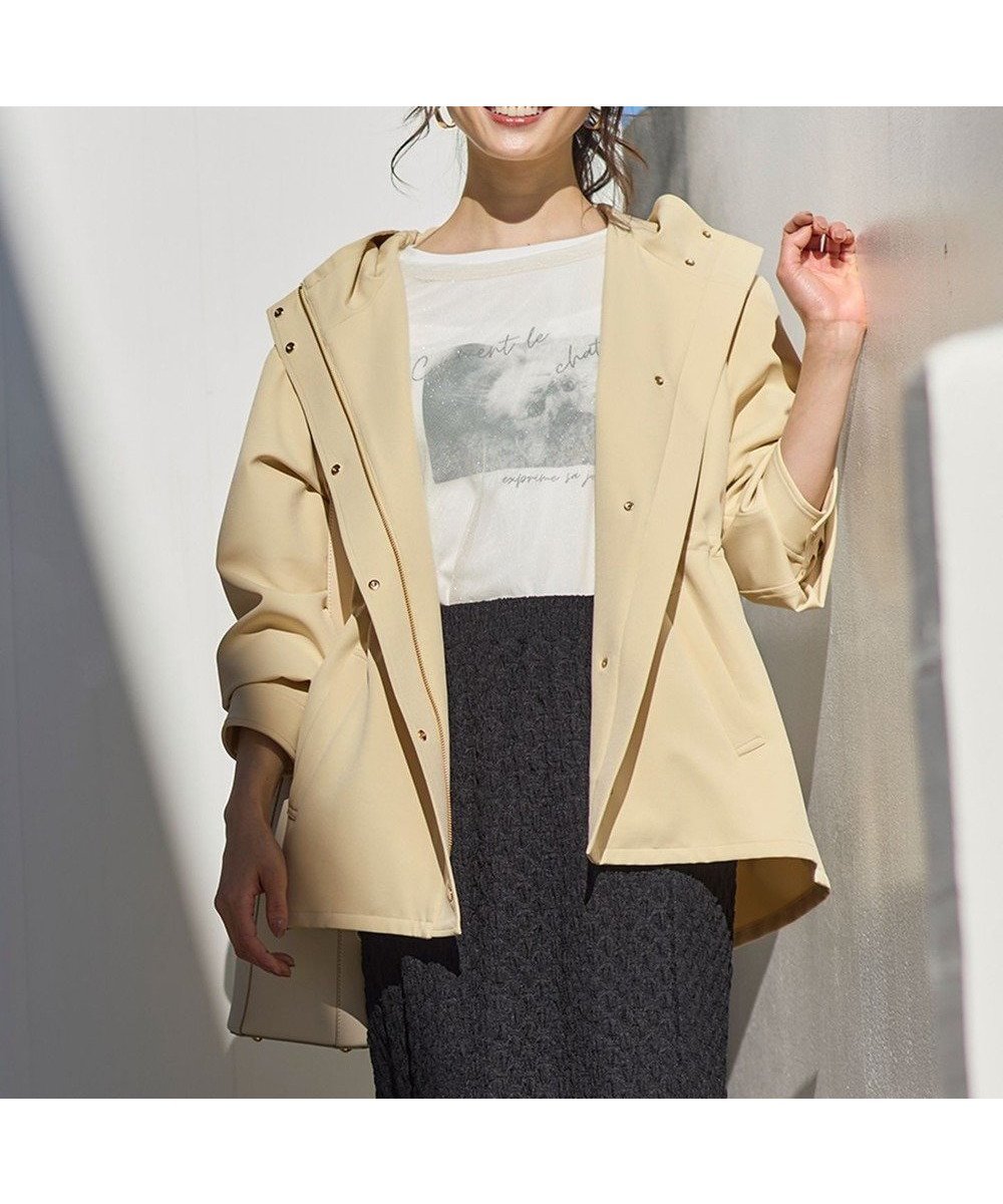 【エニィ スィス/any SiS】の【撥水・UVカット・洗える】フーデットハーフ コート 人気、トレンドファッション・服の通販 founy(ファニー)  ファッション Fashion レディースファッション Fashion for Women アウター Coat / Outerwear Collection コート・ロングコート・ピーコート Long Coats, Peacoats & More レディースジャケット・軽アウター Jackets 春 Spring 洗える Machine Washable ジャケット Jacket, Outerwear ストレッチ Stretch, Stretchy Fabric スピンドル Spindle, Drawcord ドット Polka Dot, Dot Pattern 人気 Popular, Best Seller ハーフ Half, Half-Length バランス Balance, Style Balance フェミニン Feminine, Girly フロント Front, Front Design ブラウジング Blouson Silhouette, Cinched Waist S/S・春夏 SS, Spring/Summer, Warm Season おすすめ Recommended / Our Picks 夏 Summer 新作・新入荷 New Arrivals / New In ビジネス 仕事 通勤 Business / Work / Commuting  other-1|ID: prp329100004320450 ipo3291000000034296285