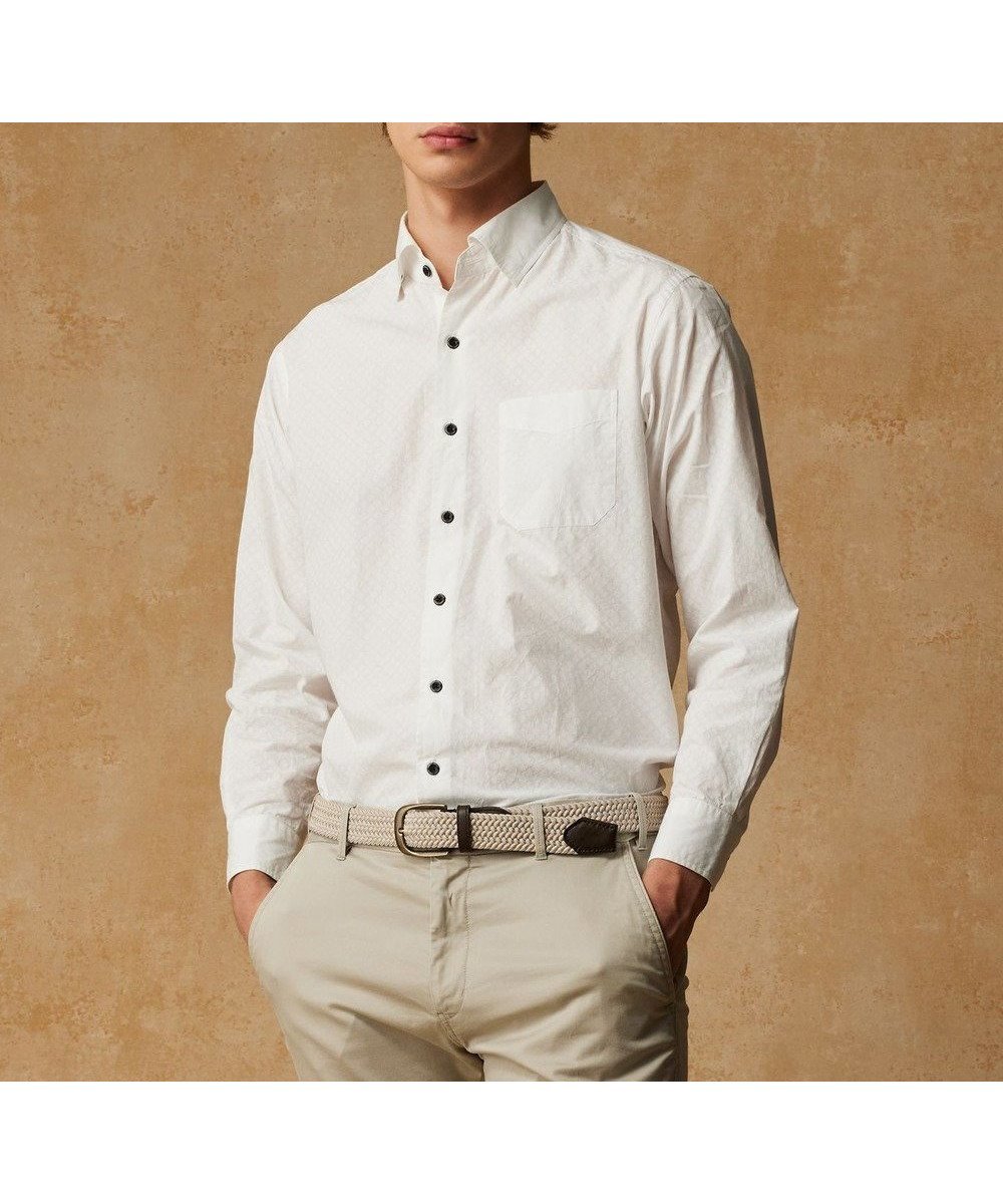 【ジョセフ アブード/JOSEPH ABBOUD / MEN】の【オーガニックコットン使用】ジオメトリックパターンシャツ 人気、トレンドファッション・服の通販 founy(ファニー) 　ファッション　Fashion　メンズファッション　MEN　トップス・カットソー　Tops/Tshirt/Men　シャツ　Shirts　オーガニック　Organic　フラット　Flat　プリント　Print　夏　Summer　春　Spring　S/S・春夏　Ss・Spring/Summer　羽織　Haori　 other-1|ID: prp329100004322118 ipo3291000000031575887