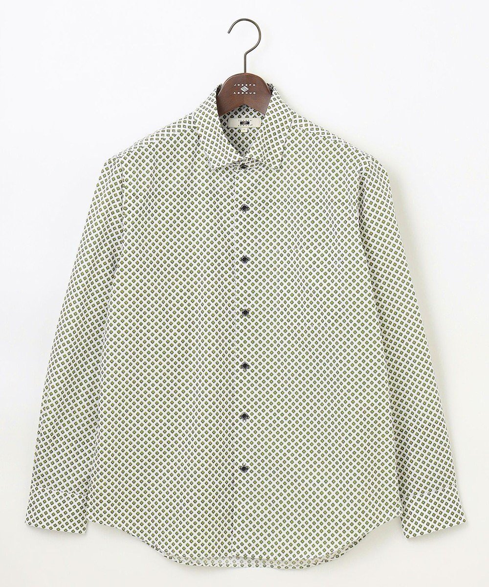 【ジョセフ アブード/JOSEPH ABBOUD / MEN】の【オーガニックコットン使用】ジオメトリックパターンシャツ インテリア・キッズ・メンズ・レディースファッション・服の通販 founy(ファニー) 　ファッション　Fashion　メンズファッション　MEN　トップス・カットソー　Tops/Tshirt/Men　シャツ　Shirts　オーガニック　Organic　フラット　Flat　プリント　Print　夏　Summer　春　Spring　S/S・春夏　Ss・Spring/Summer　羽織　Haori　ライトグリーン系5|ID: prp329100004322118 ipo3291000000031575889