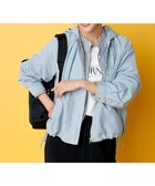【エニィ スィス/any SiS】の【撥水・UVカット・花粉ガード】2WAYラグランフーディ ブルゾン スカイブルー|ID: prp329100004322153 ipo3291000000031981040