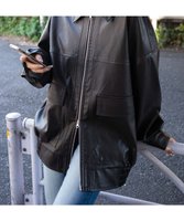 【ウィゴー/WEGO】のヴィンテージライクPUフライトジャケット 人気、トレンドファッション・服の通販 founy(ファニー) ファッション Fashion レディースファッション WOMEN アウター Coat Outerwear ジャケット Jackets ブルゾン Blouson/Jackets インナー Inner 春 Spring ジップ Zip ジャケット Jacket スマホ Smartphone トレンド Trend ビッグ Big フラップ Flap ブルゾン Blouson ボトム Bottom ポケット Pocket ルーズ Loose ロング Long A/W・秋冬 Aw・Autumn/Winter・Fw・Fall-Winter S/S・春夏 Ss・Spring/Summer NEW・新作・新着・新入荷 New Arrivals 夏 Summer |ID:prp329100004323849