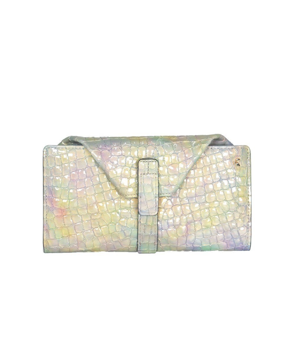 【ペレボルサ/PELLE BORSA】のギャルソンウォレット Rainbow Croco レインボークロコ 6101 インテリア・キッズ・メンズ・レディースファッション・服の通販 founy(ファニー) 　ファッション　Fashion　レディースファッション　WOMEN　財布　Wallets　イタリア　Italy　エナメル　Enamel　クロコ　Croco　コンパクト　Compact　スタイリッシュ　Stylish　財布　Wallet　パール　Pearl　ポケット　Pocket　メタル　Metal　NEW・新作・新着・新入荷　New Arrivals　おすすめ　Recommend　エレガント 上品　Elegant　イエロー|ID: prp329100004324810 ipo3291000000030010549