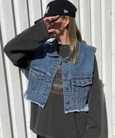 【ウィゴー/WEGO】のデニムショートベスト 人気、トレンドファッション・服の通販 founy(ファニー) ファッション Fashion レディースファッション WOMEN アウター Coat Outerwear トップス・カットソー Tops/Tshirt ベスト/ジレ Gilets/Vests S/S・春夏 Ss・Spring/Summer おすすめ Recommend インナー Inner ショート Short ジャケット Jacket スマホ Smartphone ダメージ Damage デニム Denim フロント Front ベスト Vest 再入荷 Restock/Back In Stock/Re Arrival 夏 Summer 春 Spring |ID:prp329100004326352