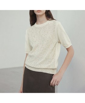 【ベイジ,/BEIGE,】 【洗える】FENNEL / コットンスパンコール半袖ニット人気、トレンドファッション・服の通販 founy(ファニー) ファッション Fashion レディースファッション WOMEN トップス・カットソー Tops/Tshirt ニット Knit Tops NEW・新作・新着・新入荷 New Arrivals S/S・春夏 Ss・Spring/Summer アンサンブル Ensemble カーディガン Cardigan コンパクト Compact シンプル Simple スパンコール Sequins セーター Sweater ロング Long ワイド Wide エレガント 上品 Elegant 今季 This Season 半袖 Short Sleeve 夏 Summer 春 Spring 洗える Washable |ID:prp329100004330807