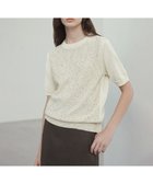 【ベイジ,/BEIGE,】の【洗える】FENNEL / コットンスパンコール半袖ニット Meringue|ID:prp329100004330807