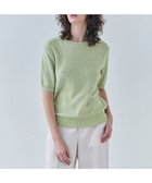 【ベイジ,/BEIGE,】の【洗える】FENNEL / コットンスパンコール半袖ニット Sage|ID:prp329100004330807