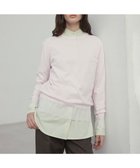 【ベイジ,/BEIGE,】の【洗える】JULIE / シルク混クルーネックシアートップス Pink|ID:prp329100004330810