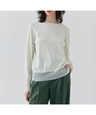 【ベイジ,/BEIGE,】の【洗える】JULIE / シルク混クルーネックシアートップス Sage|ID:prp329100004330810