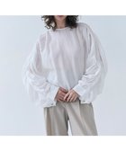 【ベイジ,/BEIGE,】の【洗える】PAULINE / タックギャザーリネンボリュームブラウス White|ID:prp329100004330814